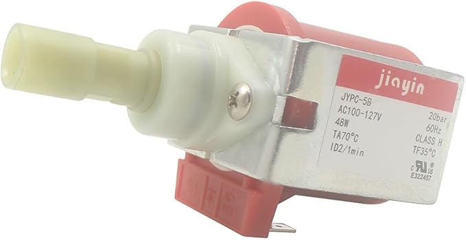 Jiayin JYPC-5B AC 100v - 127V 20 bar 48W Eectromagnetic Solenoid Water Pump Vabration Pump for Coffee machine, electric irons, steam mop, garment steamer, vacuum cleaner,etc
