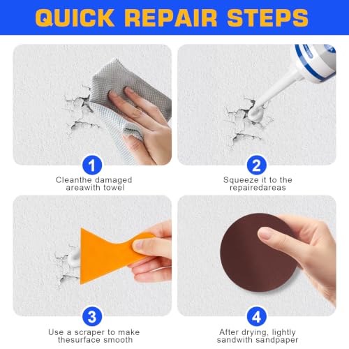 Drywall Repair Kit 2 Pack, 8.8 oz Each Wall Repair Putty Paste - Image 6