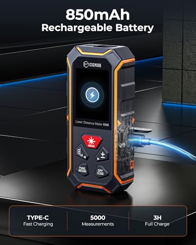 CIGMAN Dual Laser Measuring Tool, 393Ft Laser Measure - Image 6