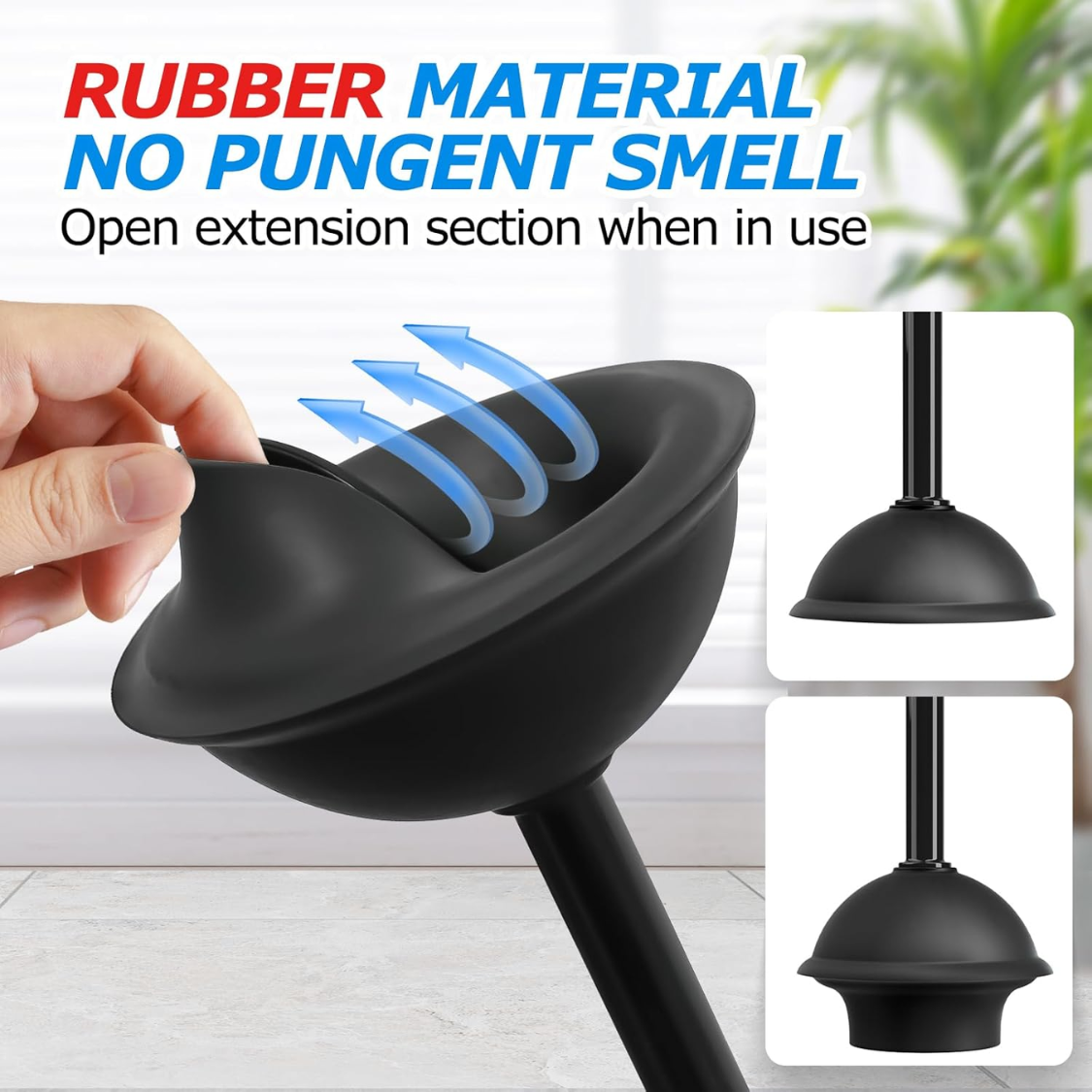 Toilet Plunger And Brush Set Extended Handle Plunger Toilet Bowl Brush Plunger Set Bathroom Cleaning Tools Toilet Brush Plunger Combo Cleaning Brush Bathroom Cleaning Supplies - Image 4