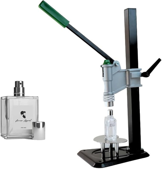Manual Short Base Desktop Perfume Bottle Cap Sealer, 13-20mm Cap Diameter, Hand Operated Closure Tool (20mm)