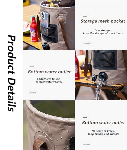 Outdoor Folding Bucket 2pcs, Portable Bucket with Valve - Image 7