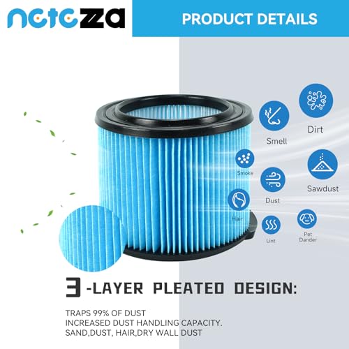 2 Pack VF3500 Filters Compatible with Rigid 4 Gallon Shop Vacuum - Image 5