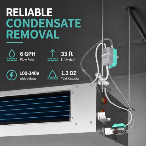 WATNOVA Mini Split HVAC Condensate Pump, 6GPH 100/240V - Image 3