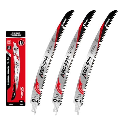 EZARC Arc Edge Reciprocating Saw Blades, 12-Inch 6TPI for Pruning - Image 2