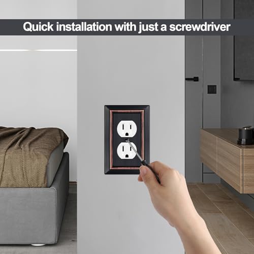 Metal Wall Plate for Electrical Outlets, Outlet Covers Wall Plate - Image 5