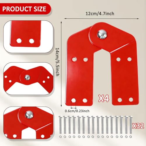 4-Pack Attic Ladder Hinge Herringbone Joint Folding Pivot Part - Image 4