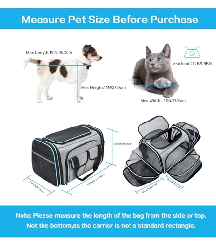 Airline Approved Pet Carrier, Large Soft Sided Pet Travel - Image 3