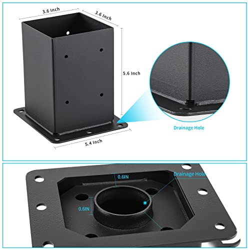 4x4 Post Base 8 Pcs, (Inner Size 3.6x3.6) Post Anchors - Image 4