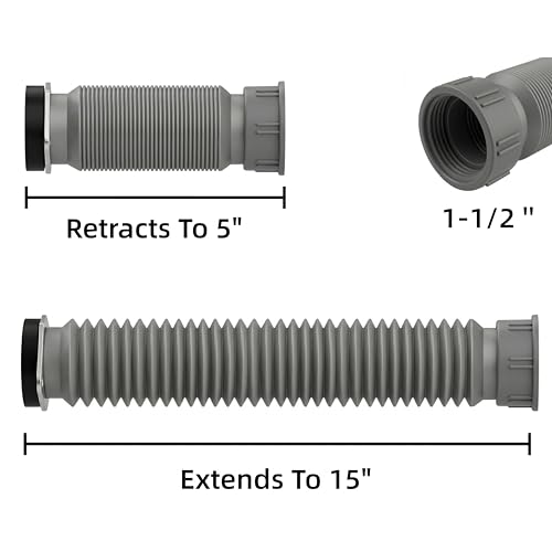 Flexible Garbage Disposal Drain Tube Kit, 1-1/2-Inch Corrugated - Image 5