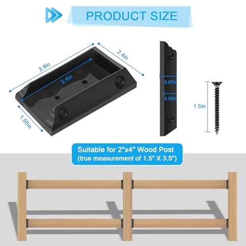 Eapele 24PCS Deck Railing Bracket Connectors for 2x4 - Image 3