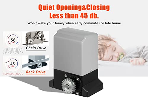 Blütezeit 1800lb Automatic Sliding Gate Opener, 370W Rack - Image 4