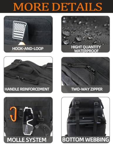 J.SH Large Tactical Backpack, Bug Out Backpack for Men - Image 7