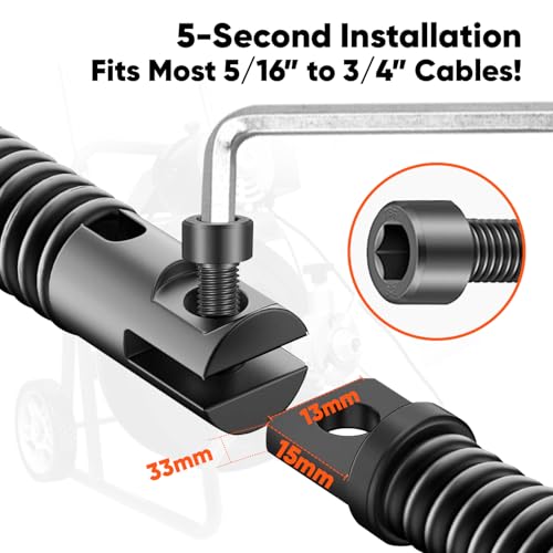 4-Piece Drain Snake Attachment for 5/16" to 3/4" Cables - Image 6