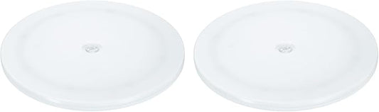 uxcell 2Pack Acrylic Lazy Susan Turntable, 9" Spinner Lazy Susan Turntable Organizer, Acrylic Ball Bearing Rotating Tray for Pantry Spice Rack Decorating, White