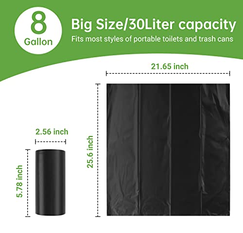 50 portable toilet bags for camping, 8 Gallon 1.3 Mil - Image 6