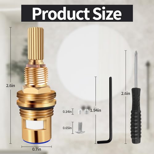 Brass 1-001 & Brass 1-002 Ceramic Valve Set，Replacement Hot - Image 3