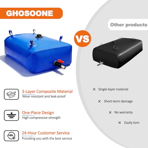 240L/63 Gal Water Bladder Tank, Foldable Portable Water - Image 6