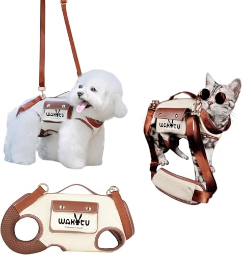 Wakytu Dog Lift Harness Dog Carrier Sling for Small Dogs & Cats,S - Image 2