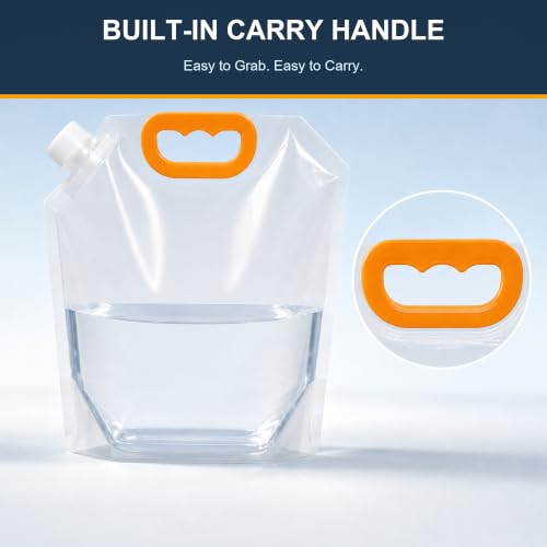 10 Pieces Collapsible Water Containers, 1/2 Gallon Clear - Image 6