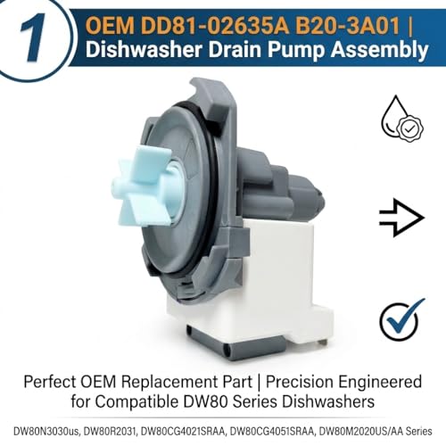 DD81-02635A B20-3A01 Dishwasher Drain Pump Replacement – OEM - Image 3