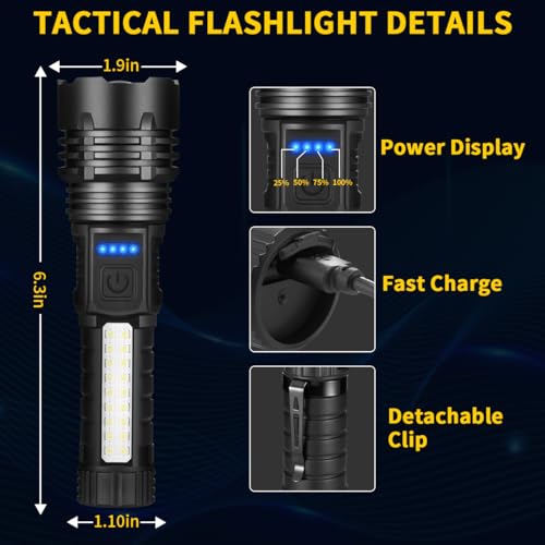 ZioeYiue Rechargeable Flashlights High Lumens 2Pack, Flash Lights - Image 6