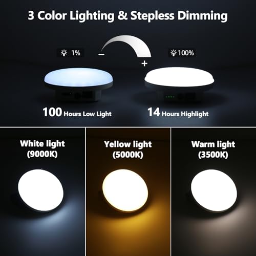 4000LM Rechargeable Camping Light with 30W 3 Color | Travel Essentials - Image 4