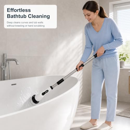 Electric Spin Scrubber, Cordless Cleaning Brush Scrubber - Image 6