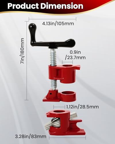 3/4" Pipe Clamps for Woodworking, Heavy Duty Quick Release - Image 3
