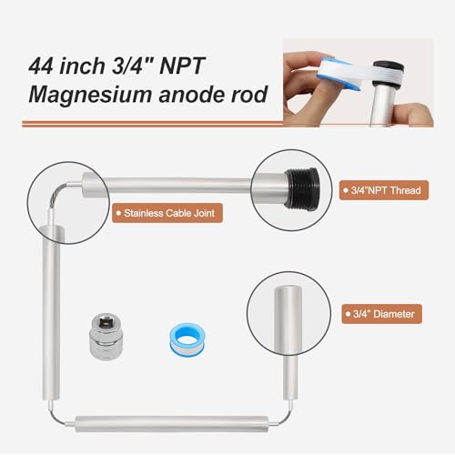 Flexible Water Heater Magnesium Anode Rod 3/4" NPT Thread | Hand Tools - Image 5