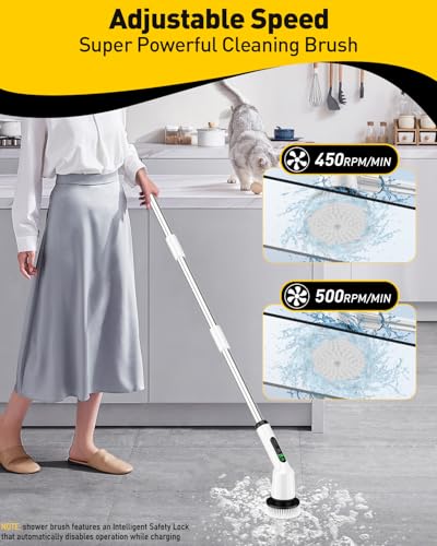 Electric Spin Scrubber for Bathroom, Shower Scrubber - Image 4