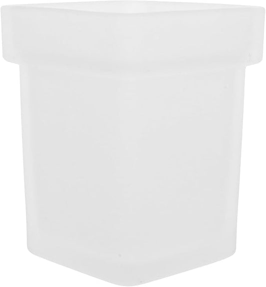 Artibetter Toilet Cleaning Brush Holder Ceramic Matte Square Cup Bathroom Toilet Brush Rack Storage
