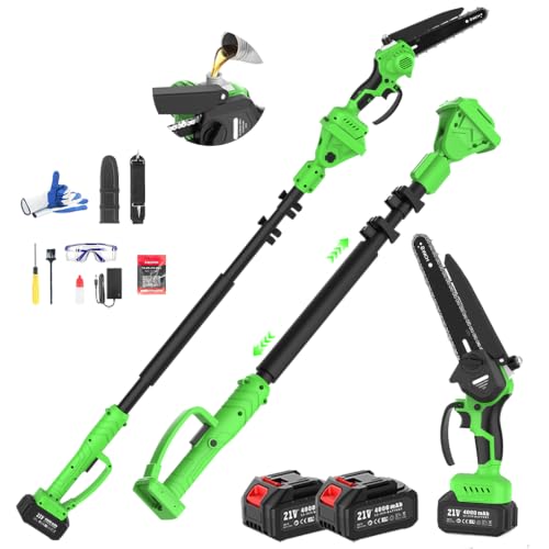 2-in-1 8 Inch Brushless Electric Pole Saws for Tree Trimming - Image 2