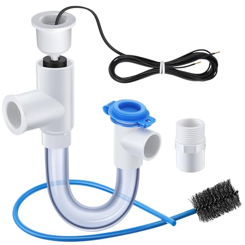 1 Pack 3/4" Condensate Trap with Built in Overflow Switch, White - Image 2