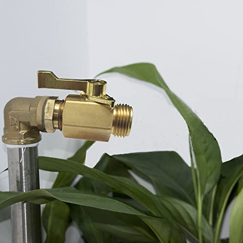 Super Heavy Duty 3/4" Brass Shut Off Valve Garden Hose Shut Off - Image 7