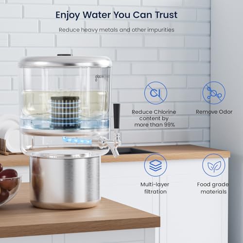 GLACIER FRESH PC04 Gravity-Fed Countertop Water Filtration System - Image 4