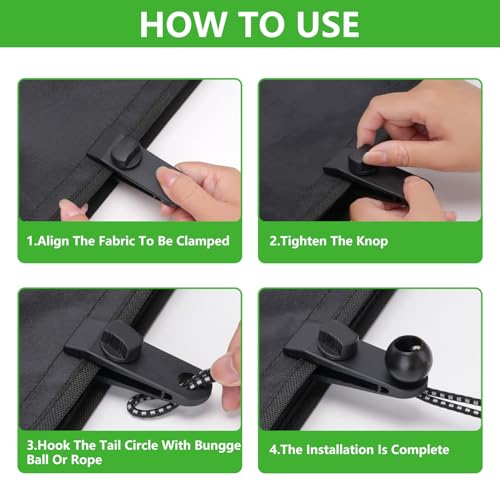 Tarp Clips Heavy Duty Lock Grip, 10 Pcs Tarp Clamps - Image 6