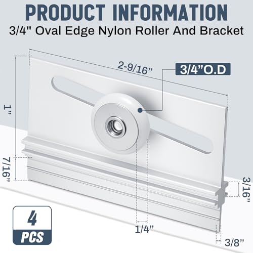 Yaocom 4 Pcs Shower Door Rollers Aluminum Top Bracket - Image 4