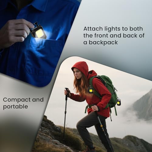 MAKDAK 2PC Cob Keychain Work Light EDC Rechargeable | Home Repair - Image 3