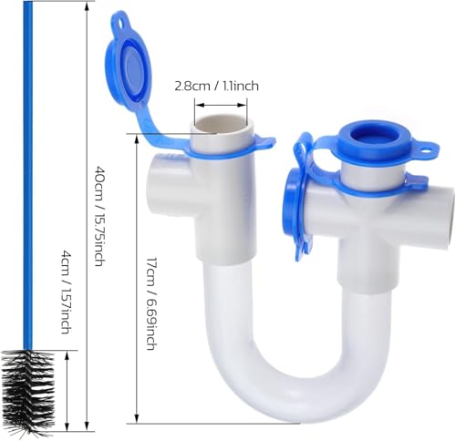 3/4" Standard Condensate Trap with 17" Cleaning Brush PVC - Image 3