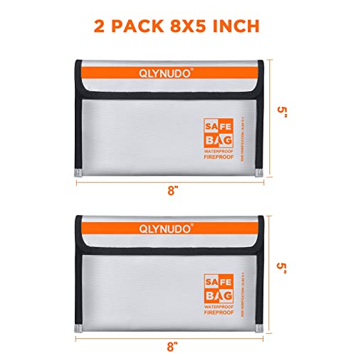 Small Fire Proof Travel Document Pouch, Birth Certificate - Image 3