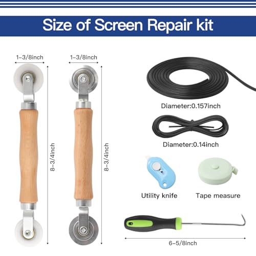 Window Screen Door Repair Kit Include Window Screens Mesh - Image 3