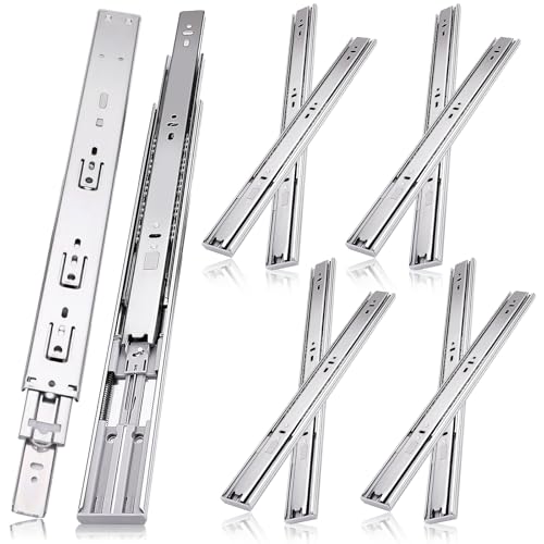 14 inch Drawer Slides 4 Pairs (8pcs) Soft Close 3 fold - Image 2
