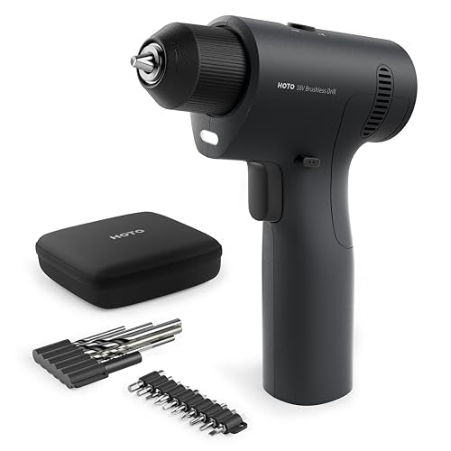 HOTO 16V Cordless Drill Set, 50 N·m Brushless Power Drill - Image 2