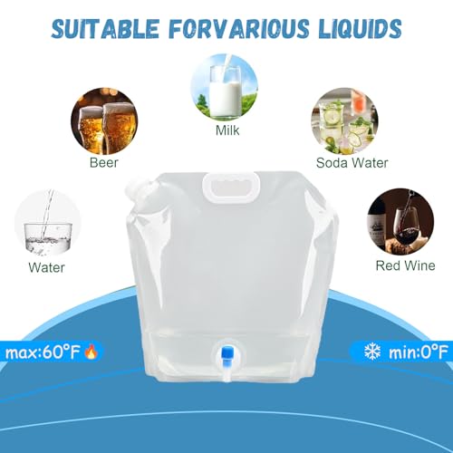 Collapsible Water Container Bag, BPA Free Food Grade Clear - Image 6
