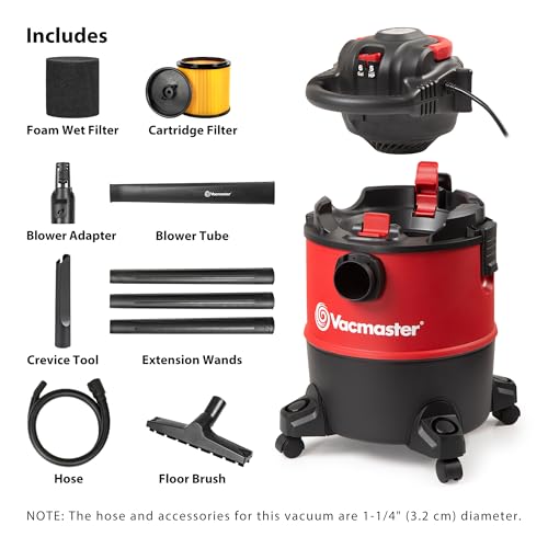 Vacmaster VBVB611PF 1101 6 Gal 5 Peak HP Wet/Dry Vac w. - Image 5