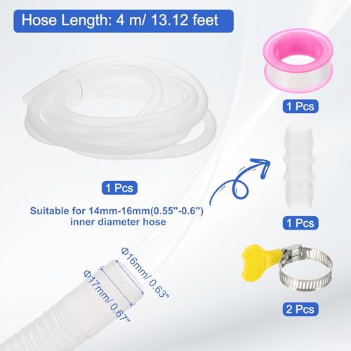 PATIKIL 13Ft Air Conditioner Drain Hose Kit Universal AC Drain - Image 3