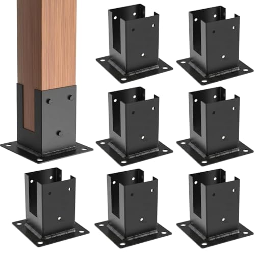 4×4 Post Base 8Pcs,Inner Size 3.58"x3.58" Post Brackets - Image 2