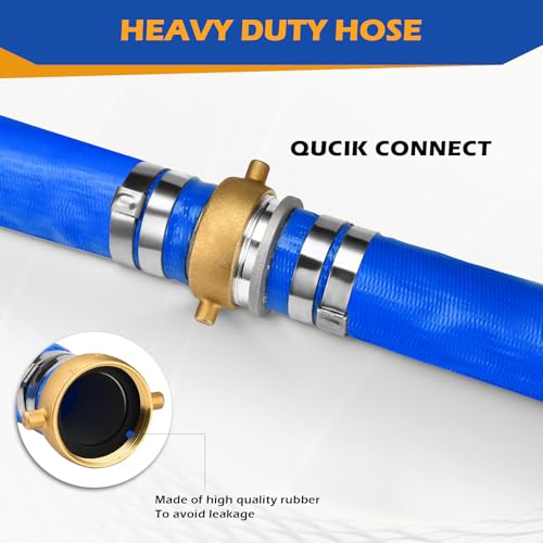 2" x 50 ft Discharge Hose for Swimming Pools, Heavy Duty PVC Lay - Image 4