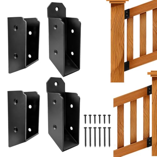 30° Deck Railing Stair Brackets Connectors,Heavy Duty Steel 1.2 - Image 2